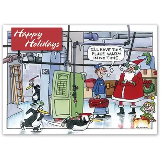 Holiday HVAC Card- Warm In No Time
