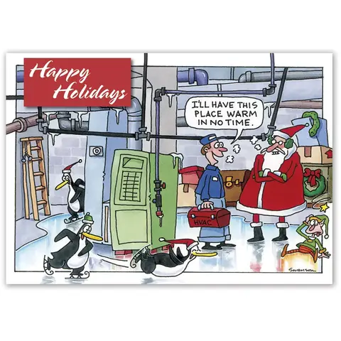Holiday HVAC Card- Warm In No Time