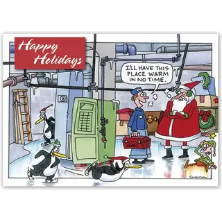 Holiday HVAC Card- Warm In No Time