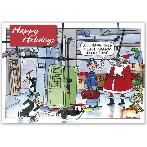 Holiday HVAC Card- Warm In No Time
