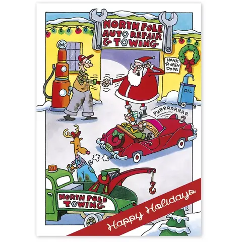 Automotive Holiday Card- North Pole Repair