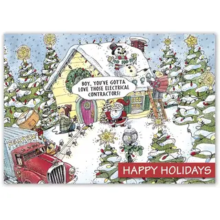Contractor Holiday Card- Electric Wishes