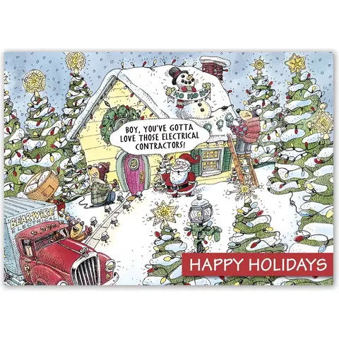 Contractor Holiday Card- Electric Wishes