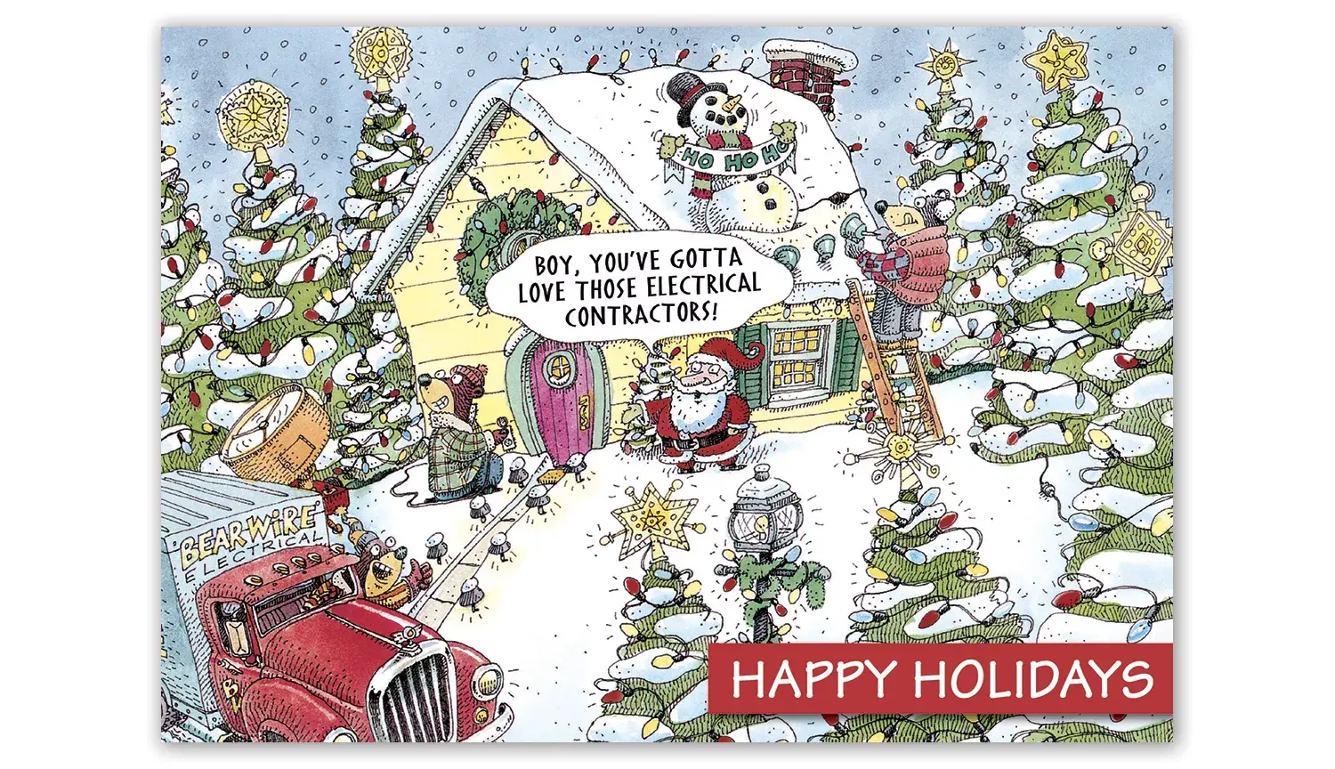 Contractor Holiday Card- Electric Wishes