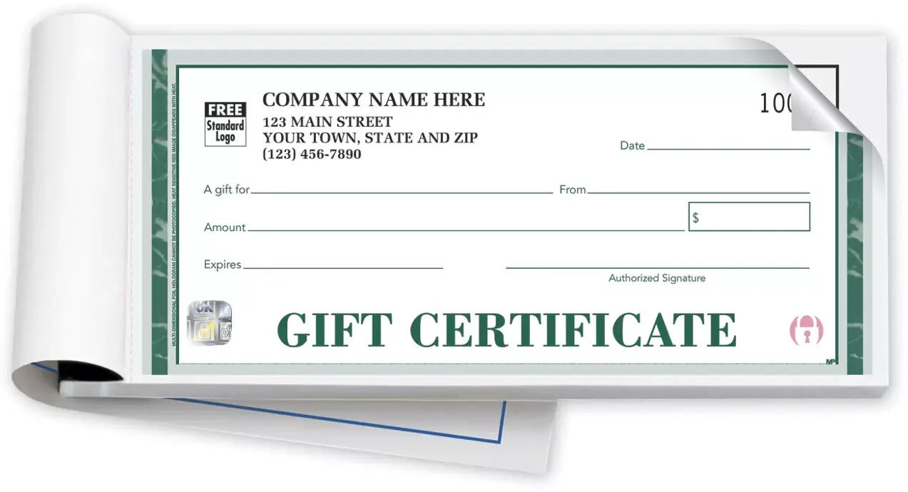 High Security Embassy Gift Certificate Books