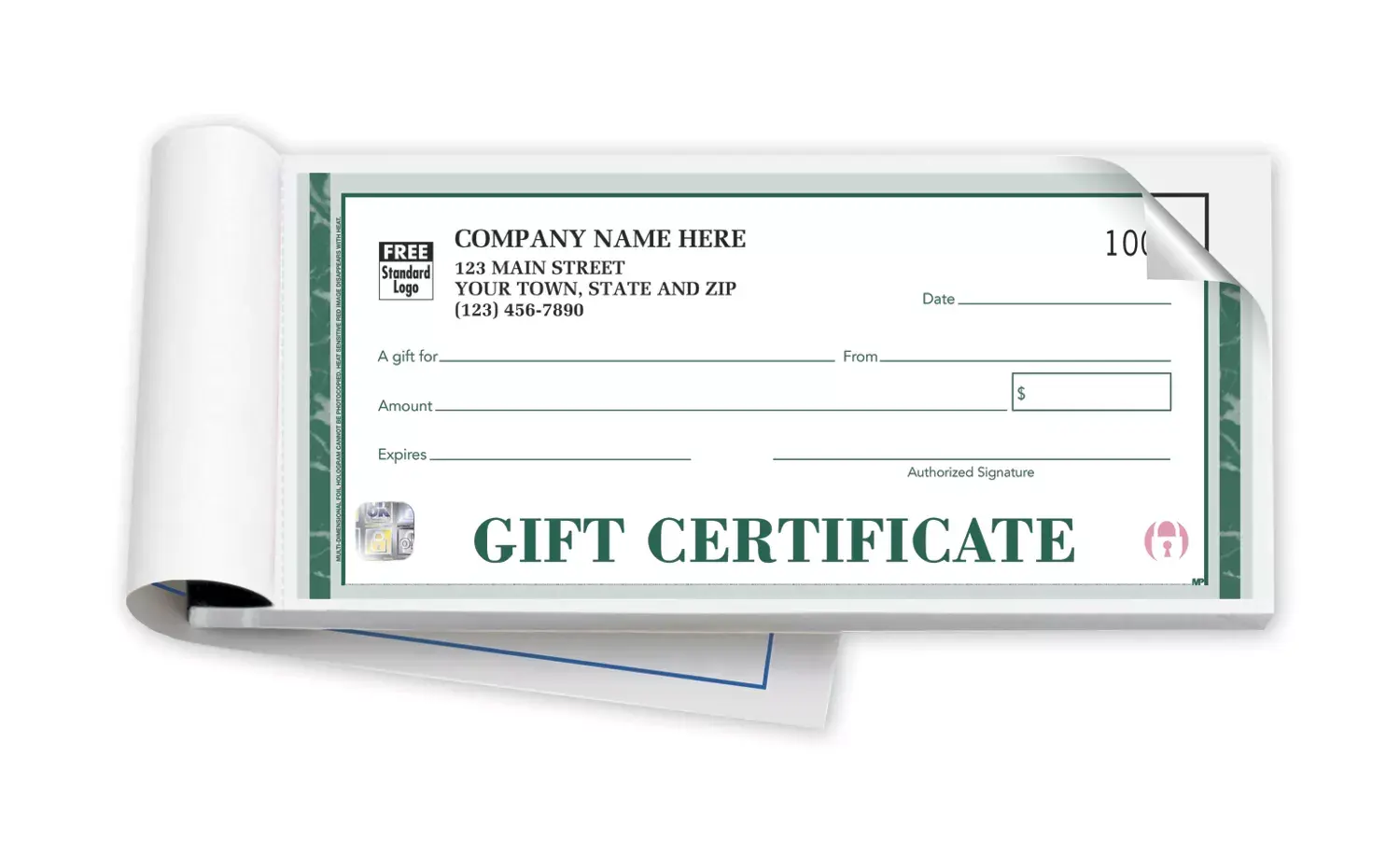 High Security Embassy Gift Certificate Books