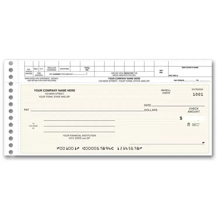 125011N, Topwrite Payroll Check