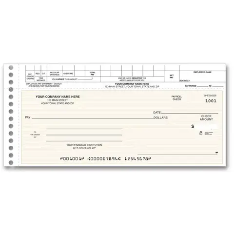125011N, Topwrite Payroll Check
