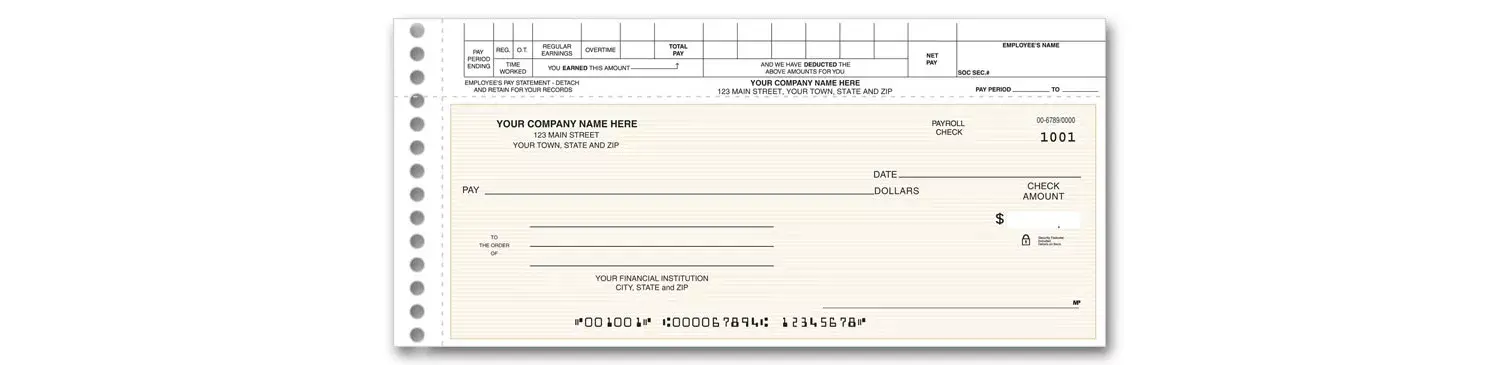 125011N, Topwrite Payroll Check
