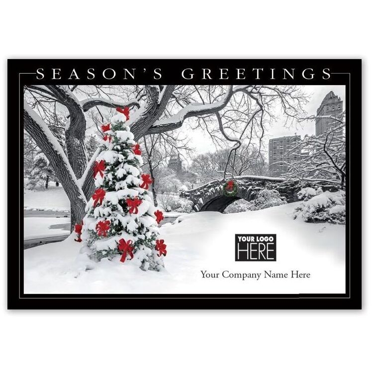 MT15016, Trimming the City Holiday Logo Cards