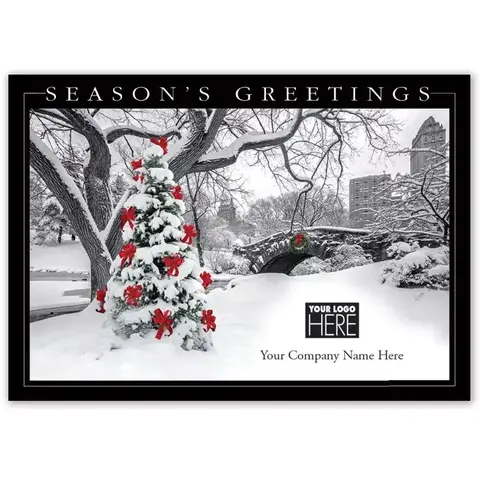 MT15016, Trimming the City Holiday Logo Cards
