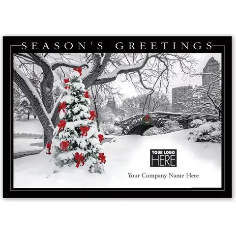 MT15016, Trimming the City Holiday Logo Cards