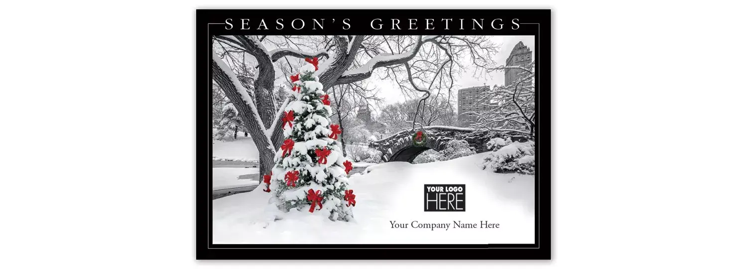 MT15016, Trimming the City Holiday Logo Cards