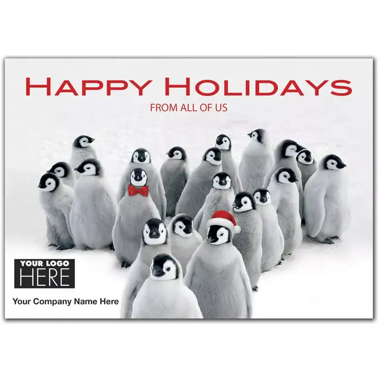 MT15019, Penguin Parade Holiday Logo Cards