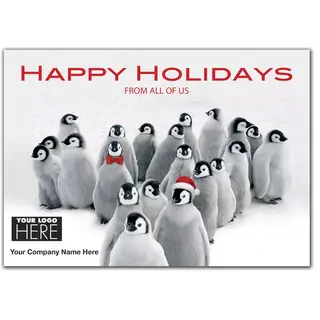 MT15019, Penguin Parade Holiday Logo Cards