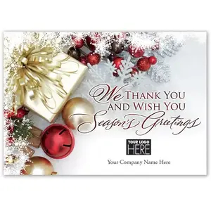 MT15024, Gift of Thanks Holiday Logo Cards Imprinted