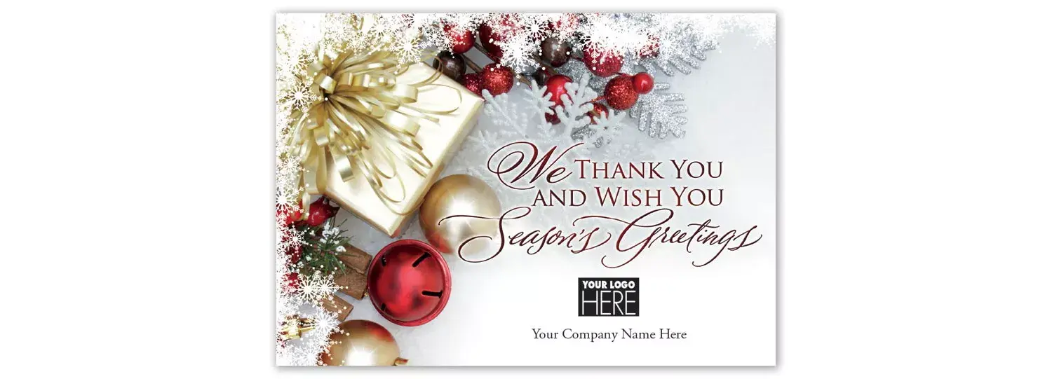 MT15024, Gift of Thanks Holiday Logo Cards Imprinted