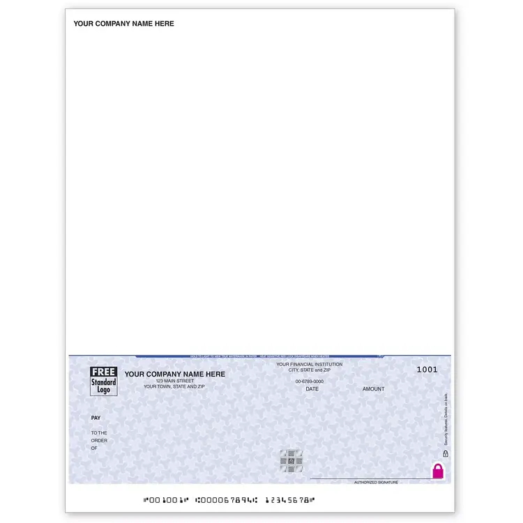 High Security Laser Btm A/P Check