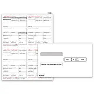 Laser W-2 Tax Forms & Envelopes - Copy B, C, 2+2
