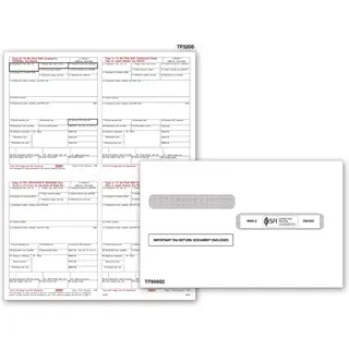Laser W-2 Tax Forms & Envelopes - Copy B, C, 2+2
