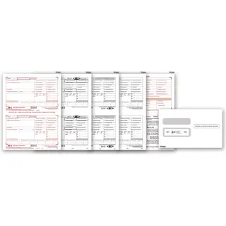 Laser W-2 Tax Forms & Envelopes, 8-Part