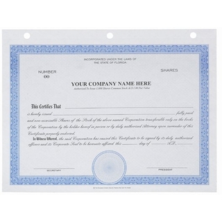 Share Certificates - Big Board