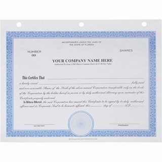 Share Certificates - Big Board