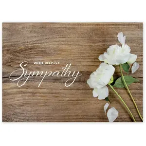 Peonies Sympathy Card