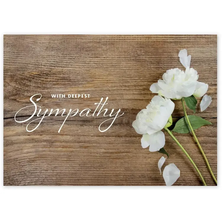 Peonies Sympathy Card