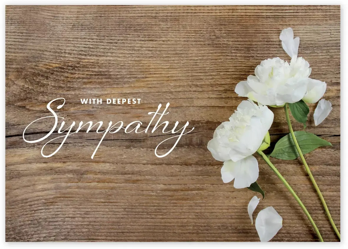 Peonies Sympathy Card