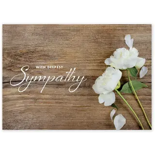 Peonies Sympathy Card
