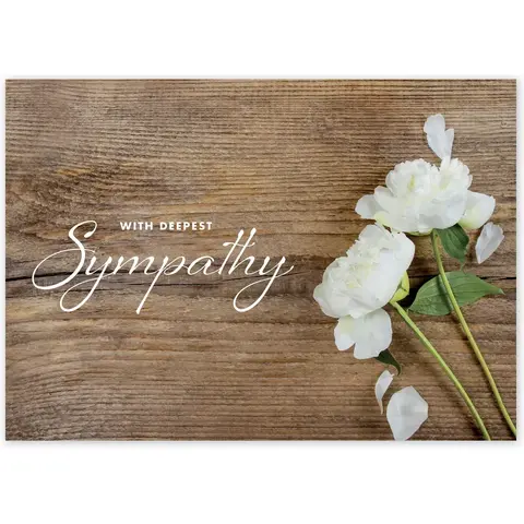 Peonies Sympathy Card