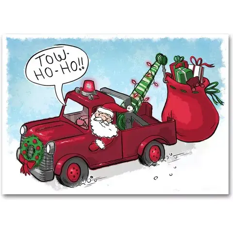HML1512, Automotive Holiday Cards - Towing