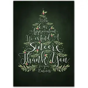 Customized holiday greeting cards with a tree of gratitude