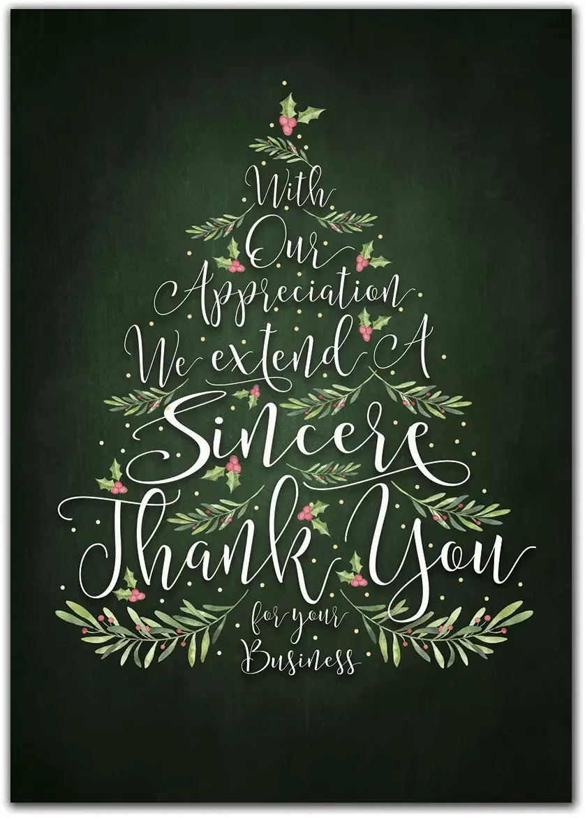 Customized holiday greeting cards with a tree of gratitude