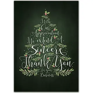 Customized holiday greeting cards with a tree of gratitude