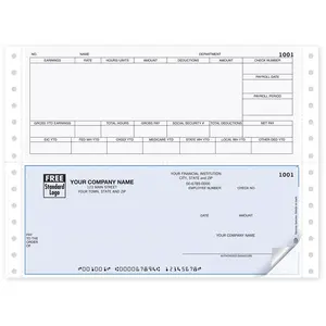Daceasy software compatible dot matrix payroll checks.