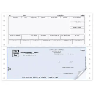 Daceasy software compatible dot matrix payroll checks.