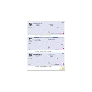 Printing of foil hologram duplicate business check