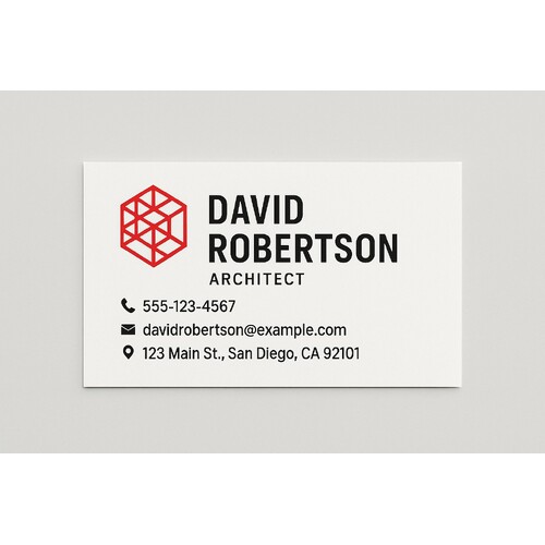 Personalized business card printing, done in 1 and 2 ink colors