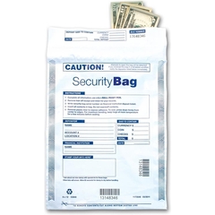 Bank deposit cash bags, transparent