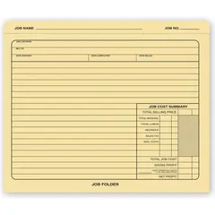 Contractor manila job folders