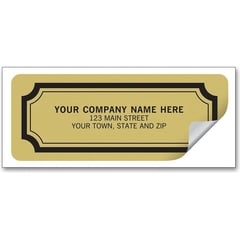 Custom printed business labels to stick to most surfaces