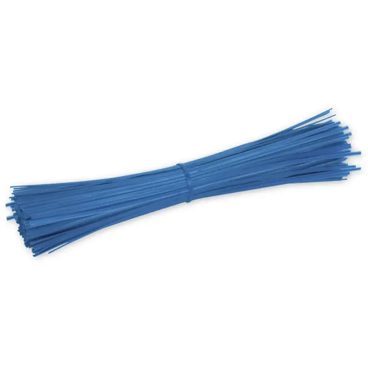 Blue twist ties for business tags