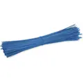 Blue twist ties for business tags