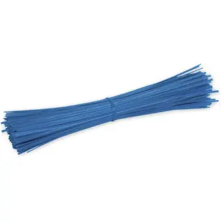 Blue twist ties for business tags