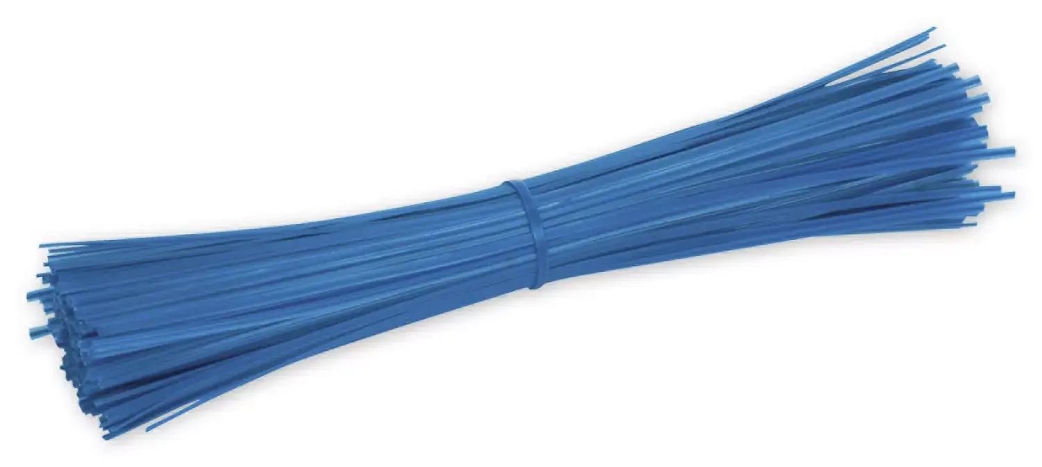 Blue twist ties for business tags