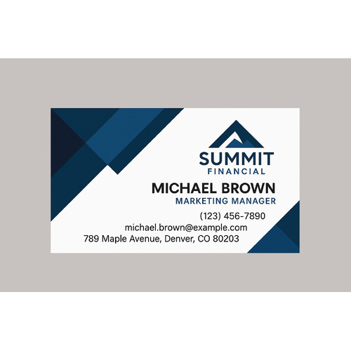 Custom printed business cards on premium paper in 1 & 2 ink colors