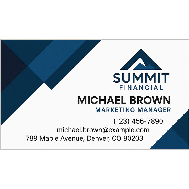 Custom printed business cards on premium paper in 1 & 2 ink colors
