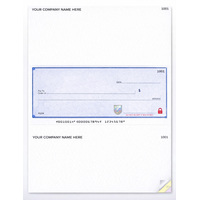 Custom printed foil hologram business checks